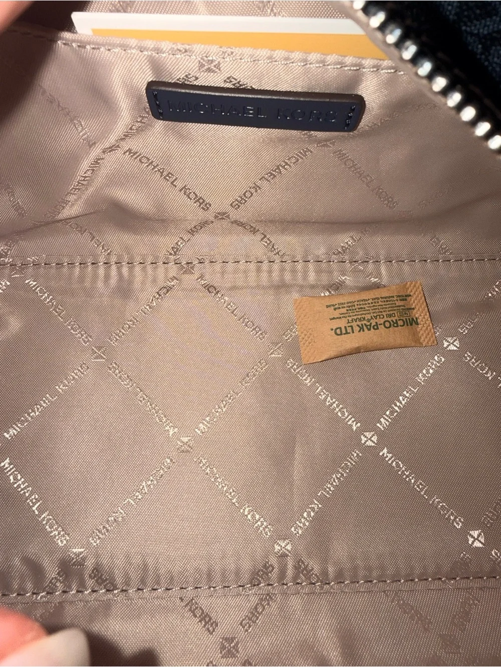Michael Kors Cosmetic Pouch with White Polka Dots